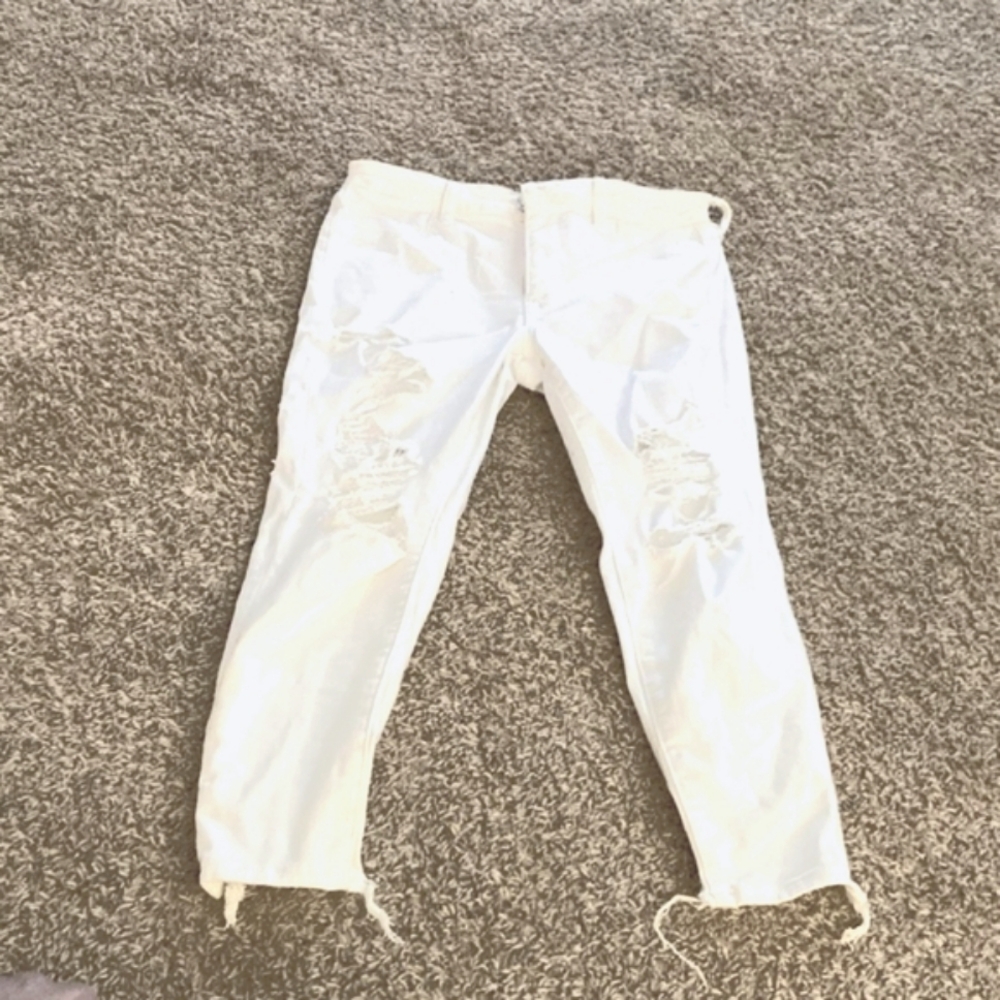 White Distressed Jeans